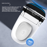 WC intelligent à chasse automatique avec capteur automatique, cuvette de toilette monobloc, toilettes intelligentes automatiques avec télécommande
