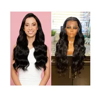 Perruque Full Lace Wig 100% naturelle brésilienne, cheveux humains, 13x6 HD, perruque Lace Frontal Wig, Body Wave, vente en gros
