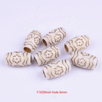 Perles de cheveux africaines en gros 11*20mm pour la décoration de tresses synthétiques, accessoires DIY