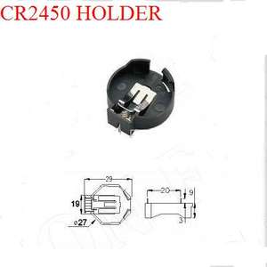 Support de pile au lithium CR2450 3V, connecteur de pile bouton au lithium CR2450 3V pour CR 2450 <span class=keywords><strong>DL2450</strong></span> - Product Image 2