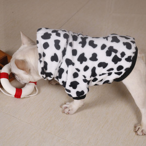 Automne hiver léopard <span class=keywords><strong>frenchie</strong></span> bouledogue vêtements pour animaux de compagnie flanelle bouledogue anglais vêtements - Product Image 6