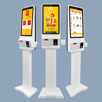 Kiosque de paiement en libre-service Pos 21.5 "24" 27 "32" Kiosque de commande automatique d'affichage de menu de restaurant numérique dans le restaurant