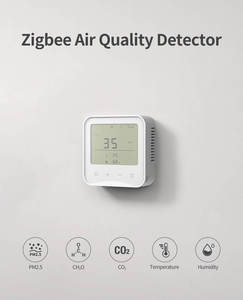 เครื่องตรวจจับคุณภาพอากาศ Zigbee 5 in 1 ตรวจจับ PM2.5/CH2O/CO2 พร้อมสัญญาณเตือน วัดอุณหภูมิและความชื้น - Product Image 3