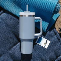 Vaso Térmico de Gran Capacidad de 40 oz con Asa, Doble Pared, Aislado al Vacío, para Viajes en Auto, para Cerveza o Café