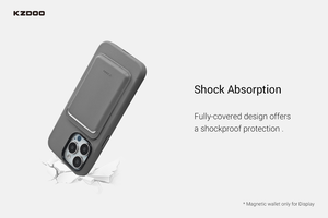 KZDOO 2023 Collection Noble de Luxe pour <span class=keywords><strong>iPhone</strong></span> 15 Pro Max Étui de Téléphone Magnétique en Cuir PU avec Charge Sans Fil - Product Image 5