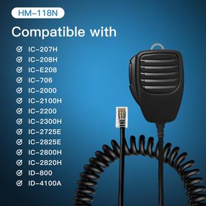Micrófono de mano de repuesto HM-118 HM-118N de 8 pines para radios móviles IC 2200H 2300H 2730 2800 V8000, micrófono de altavoz portátil - Product Image 2
