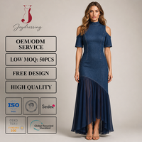 Robe longue décontractée Joydressing pour femme, épaules dénudées, manches courtes, jupe fluide, pour vente en gros en boutique