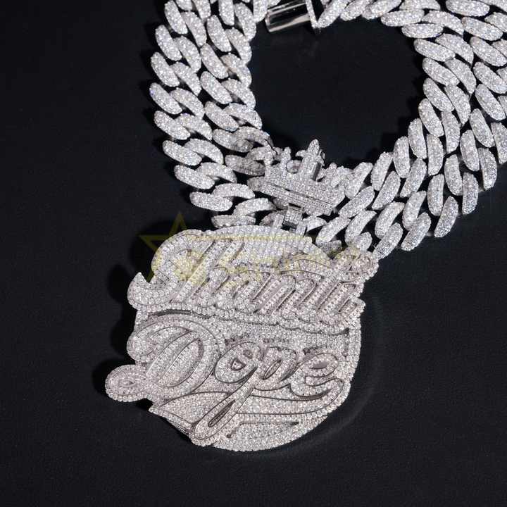 Hip Hop Iced Out Pendant Moissanite 925 Sterling Silver Gold Plated ...