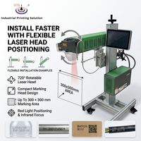 Système de marquage laser CO2 haute vitesse pour l'impression de codes QR et le marquage de la date de péremption par lots, vitesse de 189 m/min
