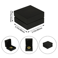 Collection commémorative d'économies personnalisées Boîtes à monnaie de présentation de stockage en velours pour cadeaux en bois