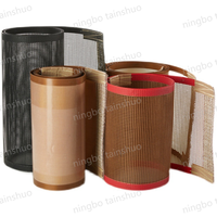 Courroie en tissu tissé uni résistant aux hautes températures, revêtue de PTFE double face, avec maille en fibre de verre sans alcali, personnalisée en usine