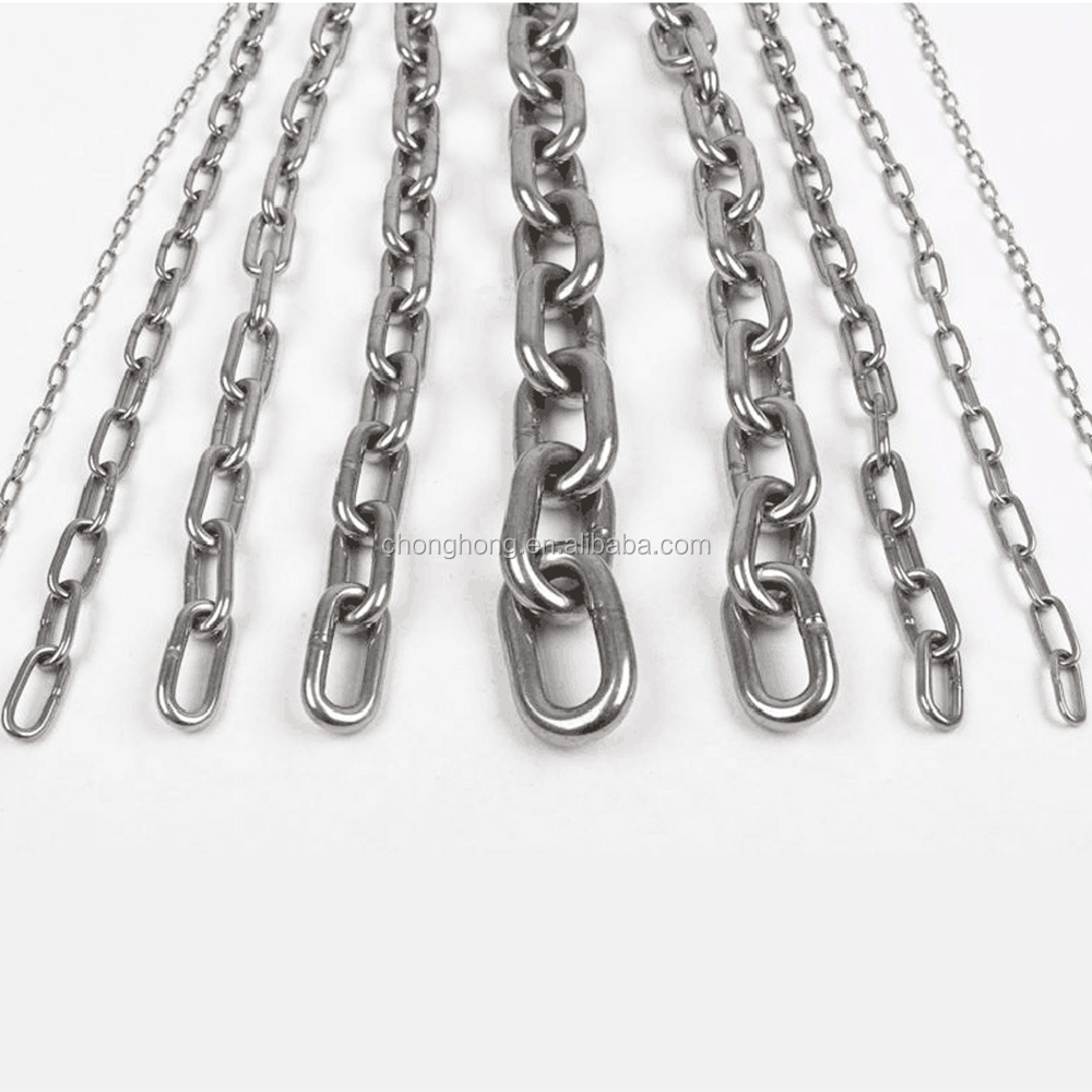 G30 DIN766 Short Link DIN763 Long link Medium ASTM80 NACM90 JIS Standard AISI316 AISI304 316 Stainless Steel Chain