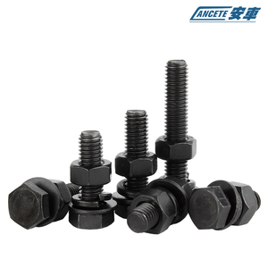 Tornillo DIN931 M6 Negro, Tuerca y <span class=keywords><strong>Perno</strong></span> <span class=keywords><strong>M10</strong></span>, Tornillos Hexagonales M14, Tuerca, Herrajes de Construcción de Plástico, Sistema de Medición Métrico - Product Image 6