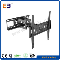 Soporte de Pared para TV de 26-55 Pulgadas, Brazo Oscilante con Movimiento Completo, Carga Máxima de 55 kg, Articulado, para LED LCD OLED, con Nivelación, CE/RoHS