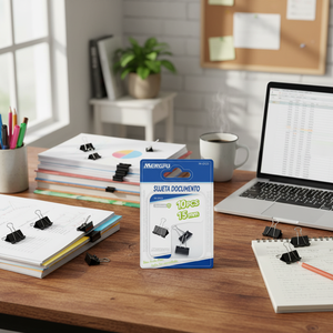 M-0123 Mengfu 15mm legante nero magnete graffette 10 pz ufficio e organizzazione della scuola strumento essenziale - Product Image 3