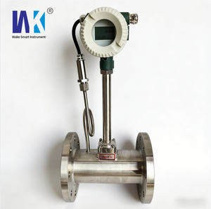 デジタルリモートフランジ渦流量計インテリジェント蒸気圧縮空気ガスカウント表示流量計4-20ma 12-24VDC流量計 - Product Image 1
