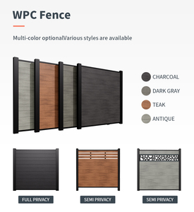Recinzione in WPC di Alta Qualità Facile da Montare Bassa Manutenzione 6 Piedi Trattata a Pressione Telaio in Alluminio per Pannelli di Recinzione Ville - Product Image 3