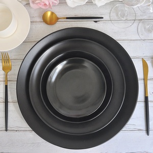 Impreso personalizado mano bien comedor <span class=keywords><strong>de</strong></span> cristal grueso <span class=keywords><strong>gres</strong></span> <span class=keywords><strong>platos</strong></span> <span class=keywords><strong>de</strong></span> cena <span class=keywords><strong>de</strong></span> boda decorativa - Product Image 1