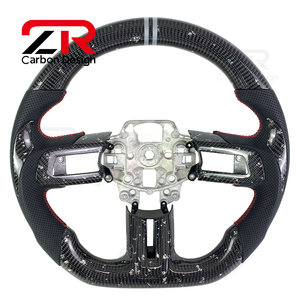Volant personnalisé en fibre de carbone pour <span class=keywords><strong>Ford</strong></span> <span class=keywords><strong>Mustang</strong></span> S550 5.0L Shelby GT350 GT500 R 2015 2016 2017 2018 2019 2020 2021 2022 2023 - Product Image 1