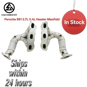 Disponibile Subito: Collettori <span class=keywords><strong>di</strong></span> <span class=keywords><strong>Scarico</strong></span> CSZ <span class=keywords><strong>di</strong></span> Alta Qualità in Acciaio Inox 304 per Porsche 981 2.7L 3.4L con Scudo Termico - Product Image 2