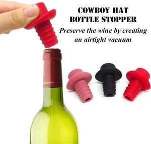 Bouchon de bouteille de <span class=keywords><strong>vin</strong></span> en silicone réutilisable et écologique, design chapeau de cowboy, avec joint sous vide pour bouteilles de <span class=keywords><strong>vin</strong></span> <span class=keywords><strong>rouge</strong></span> et de bière, multicolore, anti-fuite - Product Image 3