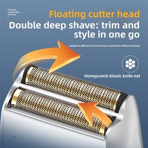 Raseuse rotative électrique Kemei de haute qualité KM-2026 2027, tondeuse à barbe rechargeable à double lame <span class=keywords><strong>pour</strong></span> hommes avec écran numérique - Product Image 4