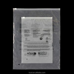Sacs d'emballage transparents mats givrés avec fermeture éclair, sacs pour vêtements recyclés, sacs en plastique à fermeture éclair pour vêtements - Product Image 4