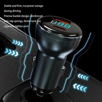 Cargador de carga súper rápida para coche de 100W + PD30W, adaptador para encendedor de cigarrillos, enchufe, pantalla Digital de Metal, carga Flash USB tipo C