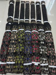 Tissu en filet importé de qualité supérieure, travail artisanal de luxe avec des perles et des broderies, idéal pour les saris de mariée, les lehengas et les robes de mariée - Product Image 2