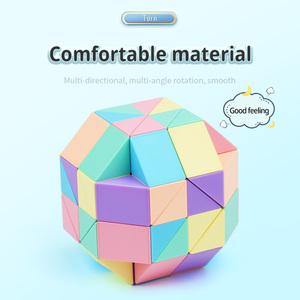 MOYU Nuevo Cubo Mágico Educativo de 36 Piezas con Forma de Serpiente Macaron para Niños, Regla Plegable para Entrenamiento Cerebral - Product Image 5