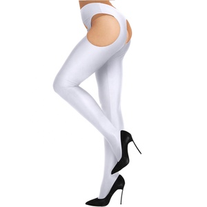 Femmes Évider Ouvert Entrejambe Collants Bas Extensible Jarretelles Collants Bas Sexy Bodystockings - Product Image 3