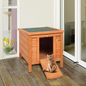 Pequeño Animal Bungalow Conejo de madera Conejera Jaula para <span class=keywords><strong>mascotas</strong></span> Refugio para gatos Muebles de interior Casa de conejo - Product Image 1