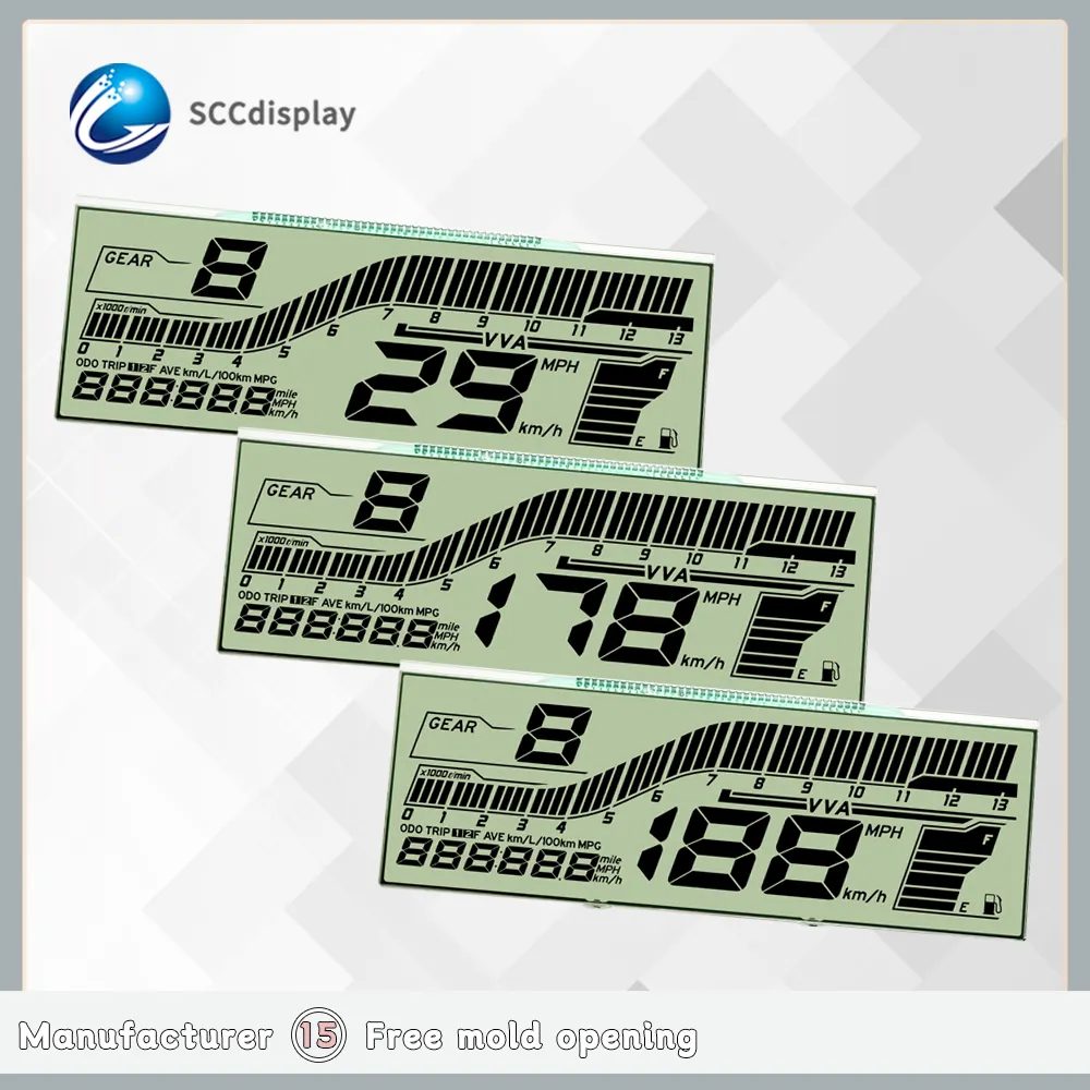 Custom Segment Display Goedkope Prijs Htn Positief 4.0V Segment Displays Lcd Driver Scherm Lcd 7 Monochroom Segment Lcd-Scherm