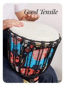 JELO SLG-AD-10-1 Tambor Djembé Africano Profesional de 8 Pulgadas para Niños, Suministro de Fábrica con Piel de Cabra para la Educación Musical Infantil - Product Image 5