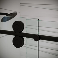 Paroi de douche d'angle coulissante moderne en verre trempé anti-calcaire 8 mm/10 mm