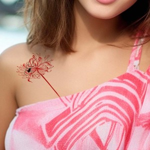 Plantilla de Tatuaje Temporal Desechable KT-<span class=keywords><strong>H</strong></span>, Tatuajes Temporales de Colores, Adhesivo de Tatuaje Temporal Impermeable con Diseño de Flores Sexys para Brazo - Product Image 2