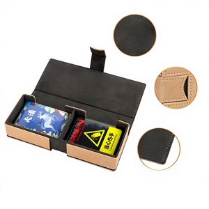 Caja Organizadora de Cartas de PU con Ventana Horizontal y Logotipo Personalizado FX, Capacidad para Más de 80 Cartas, Caja de Cartas Impermeable para Almacenamiento de Mazos de Juegos de Cartas - Product Image 1