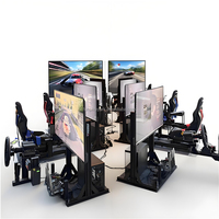 Simulador de Carreras 3DOF-6DOF para Autos y Camiones, Asiento de Simulación de Carreras de Fibra de Vidrio Compatible con Logitech G25/G27/G29/G920, para Interiores/Exteriores, Centros Comerciales