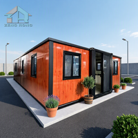 40ft Modern Minimalist Genişletilebilir Çelik Konteyner Ev Modüler Mobil Prefabrik Otel Konaklama Alanı Vahşi Doğa İstasyonu Maden