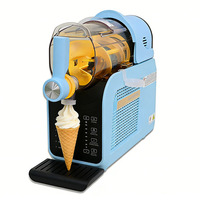 Machine à glace pilée et à crème glacée électrique 2-en-1, interface en français, système de nettoyage automatique, classe d'efficacité énergétique, capacité de 1,8 L pour