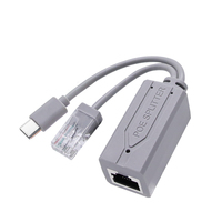 Alimentation électrique Gigabit 100Mbps Ethernet RJ45 Standard 48V vers Type-C 5V 3A POE Splitter Adapter Network Switters