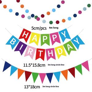 Conjunto de flores coloridas de <span class=keywords><strong>feliz</strong></span> <span class=keywords><strong>cumpleaños</strong></span>, banderines, decoración de pared para fiesta de <span class=keywords><strong>cumpleaños</strong></span>, papel colgante, suministros de decoración para fiesta de <span class=keywords><strong>cumpleaños</strong></span> - Product Image 5