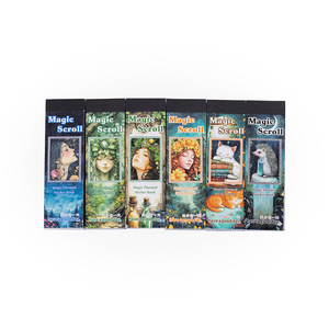 50 autocollants en papier par paquet, série de parchemins fantastiques, autocollants à thème enchanté, éléments de fond vintage, découpés, finition brillante pour - Product Image 5