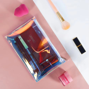 Hot <strong>Sale</strong> Women Pvc Makeup Pouch Portable Blank Holographic Travel <strong>Cosmetic</strong> <strong>Bag</strong> - Product Image 5