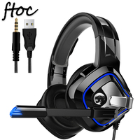 Casque de jeu stéréo filaire circum-auriculaire avec éclairage RGB et microphone