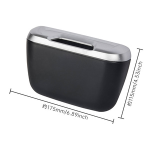 Shunwei Factory Vehicle-Mounted Trash Can, Mini Car <b>Door</b> Trash Can, Trash Bag, Flip-Top Trash <b>Bin</b> - Product Image 2