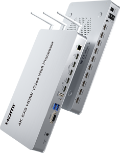 ตัวควบคุมวิดีโอวอลล์ <span class=keywords><strong>HDMI</strong></span> 4K 5 ทาง พร้อมพอร์ต USB 3.0 สำหรับต่อจอภาพหลายจอ รองรับการต่อแบบ 2x2 2x3 <span class=keywords><strong>2x4</strong></span> 3x3 1x5 พร้อมฟังก์ชัน PIP หมุน และเลื่อน รองรับการเชื่อมต่อผ่าน RS232 - Product Image 4