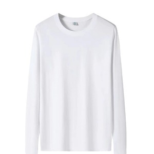 Áo thun nam dài tay chất liệu cotton màu trơn mùa thu Áo sơ mi thông thường thoáng khí bền bỉ - Product Image 1