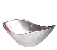 Assiette élégante Décoration de la maison Décoration de table Plat de fruits secs en métal aluminium élégant Panier de fruits Plateau poli miroir