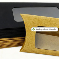 Boîte à gâteau rigide en papier kraft biodégradable de luxe avec doublure en éponge, fenêtre transparente, logo personnalisable, boîte cadeau pour mariage, anniversaire